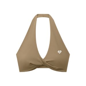 **BEST SELLER** Women's Pleated Halter Sports Bra